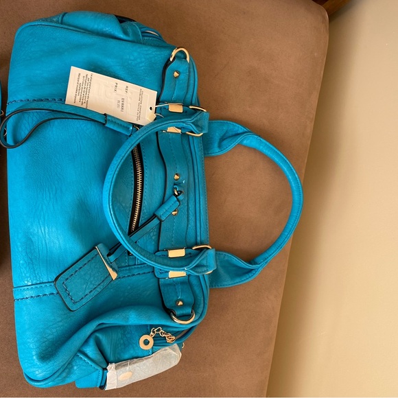 Turquoise bestini handbag - Picture 4 of 5